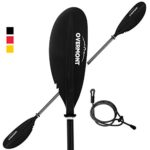 Overmont Kayak Paddle SUP Stand-up Paddleboard Heavy Duty Aluminum Alloy Lightweight Oar for Inflatable Kayaks with Leash