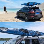 OUHOUG J-bar Kayak roof Rack,Universal Rack Carrier for Kayaks Boat Surf Ski Canoe, SUP, Surfboard and Ski Board Rooftop Mount Rack on SUV