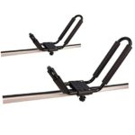 2 Pairs Kayak Rack J-Bar Car Roof Rack for Canoe Carrier SUP Paddle Surfboard Mount on Car SUV and Truck Crossbar? Includes 4 Pcs 8Ft Roof Rack Tie Down Cam Straps.