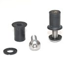Marine Masters Standard Deck Rigging Kit Accessory for Kayaks Canoes and Boats with Hardware Options (Black Stainless Steel, Wellnuts)