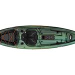 Pelican Sit-on-Top Kayak – Sentinel 100X – 9.5 Feet – Lightweight one Person Kayak (Fade Black Green/Light Khaki, Angler/Fishing) (MBF10P100-00)