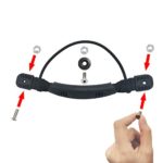 GEUNTECH 2Pcs Kayak Carry Handles with Hardware Kits for Kayak Canoe Boat Side Mount Carry Handles with Black Bungee (Padded Grip Handles)