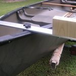 Canoe Trolling Motor Mount Bracket with Aluminum Crossbar and Solid Ash Motor Block