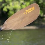 Pelican Poseidon Angler Fishing Lightweight Kayak Paddle – Built-in Retrieval Hooks – Fiberglass Reinforced (Baltic Brown, 98.5 in)
