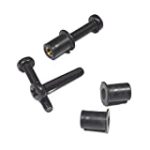 Bike Boltz Scotty Style Wellnuts 16 Pack Boat, Kayak, and Canoe Marine Hardware Fasteners (Black)