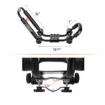 AA-Racks Double Folding J-Bar Rack for Kayak Carrier Canoe Boat Paddle Board Surfboard Roof Top Mount on Car SUV Truck Crossbar with Ratchet Lashing Straps