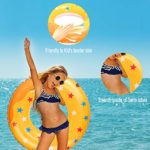 RichSmile 4 Packs Inflatable Donuts Pool Floats for Kids, Swimming Rings for Kids Pool Tubes Toys, Pool Float Ring Toys with Raft Lounger, Beach Water Toys for Kids Adults Party Supplies