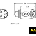 Marinco 12VCPS3 Trolling Motor Plug/Receptacle