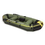 Bestway Hydro Force Marine Pro 115″ Inflatable 2 Person Fishing Boat Lake Raft with 2 Aluminum Oars, Inflation Pump, and Fishing Rod Holders, Green