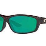 Costa Del Mar Men’s Saltbreak Polarized Rectangular Sunglasses, Tortoise/Copper Green Mirrored Polarized-580G, 65 mm