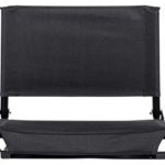 Cascade Mountain Tech Portable Folding Steel Stadium Seats for Bleachers , Black, Regular – 17″