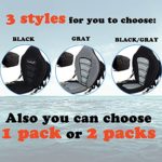penban 2 pcs Deluxe Padded Kayak Seat Fishing Boat Seat with Storage Bag,Detachable Universal Paddle-Board Seat,Adjustable Paddle Board Seat,Fitting Design for All Body Sizes (2pcs Black)