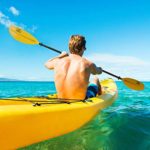 OCEANBROAD Kayak Fishing Paddle 250CM/98 Inches Alloy Shaft Kayaking Boating Oar with Paddle Leash