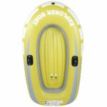 LeKu Inflatable Boat,Inflatable Canoe 2 Person,Inflatable Rafts for Adults Fishing Boat Rowing Air Boat Fishing Drifting Diving Tool,Yellow