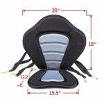 Seamander Kayak seat Canoe Seat for Universal Sit (Black/Grey(2 Pack No Storage Bag))