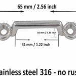 Stainless Steel 1 Inch Mount, Bimini Top Strap, Pad Eye,Footman’s Loop for Boat, Jeep Corvette, Buggy, Kayak Tie Downs, Tie Down Anchor Point – 10 Piece Set – No Rust