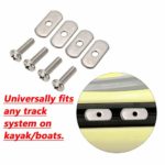 RANDDER 4 Pack Stainless Steel Kayak Rail/Track Screws & Track Nuts Hardware Gear Mounting Replacement Kit for Kayaks Canoes Boats Rail