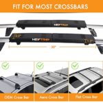 Heytrip Roof Rack Pads Aero Crossbar Pads for Kayak/Surfboard/SUP/Canoe with 15FT Tie-Down Straps and Storage Bag