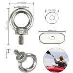 ZILONG 2 Pack Kayak Rail Accessories Kayak Track Mount Tie Down Eyelet with M6 Screw Nuts Hardware Replacement Hold Bungee Cord or Ropes Boat Kayak Deck Rigging Kit for Kayak Canoes Boats Fishing etc
