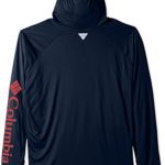 Columbia Men’s PFG Terminal Tackle Hoodie,Coll Navy/Sunset Red Logo,X-Large