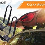 Kayak Rack 2 PCS/Set J Bar Car Roof Rack for Canoe Surf Board SUP on Roof Top Mount on SUV Car and Truck Crossbar with 2 pcs Tie Down Straps