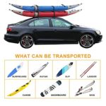 STIVIN Kayak Soft Roof Rack Pads 33 in Waterproof with Storage Bag and 2 Adjustable Tie Down Straps Universal Car Roof Rack Pad for Kayak Surfboard Paddleboard SUP Canoe Snowboard