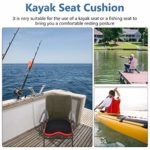 Kayak Seat Cushion, Comfort Seat Cushion Pad with Sucker for Kayak Canoe Fishing Boat, Waterproof Fishing Seat Pad for Outdoor Camping(Black)