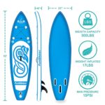 FunWater SUP Inflatable Stand Up Paddle Board 10’x31”x6” Ultra-Light Inflatable Paddleboard with ISUP Accessories,Fins,Adjustable Paddle, Pump,Backpack, Leash, Waterproof Phone Bag,Kayak Seat