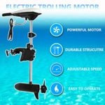 Soniker Electric Trolling Motor 65lb Thrust 12v Boat Trolling Motor for Inflatable Fishing Boats Rubber Boats, Three-Bladed Propeller, 5 Forward Speeds + 2 Reverse Speeds