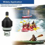 Vobor Inflatable Boat SUP Pump Adaptor – Standard Air Valve Attachment, Air Pump Converter with Standard Conventional Air Valve Attachment for Inflatable Rowing Boat Stand Up Kayak Paddle Board Black