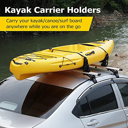 Auxmart Kayak Roof Racks Universal Saddles Kayak Carrier Mount Roof Top