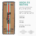 BOTE Dock FX Inflatable Floating Exercise Mat and Swim Platform (Native Pineapskull)