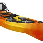Perception Kayaks Pescador Pilot 12 | Sit on Top Fishing Kayak with Pedal Drive | Adjustable Lawn Chair Seat and Tackle Storage Areas | 12′ | Sunset (9351587042)