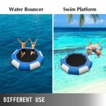 Happybuy 13ft Inflatable Water Bouncer, Water Trampoline Splash Padded Inflatable Bouncer Bounce Swim Platform for Water Sports