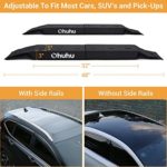Kayak Roof Pads, Ohuhu Universal Car Soft Roof Rack Pads for Kayak Surfboard SUP Canoe, Include 2 Large 15FT Heavy Duty Down Straps, 2 Bow and Stern Tie Down, 2 Quick Loop Strap and Storage Bag