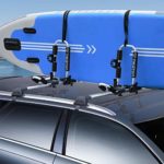 Tikaton Kayak Roof Rack for 2 Kayaks, Foldable Kayak Car Rack with 4pcs Straps, Double Kayak Carrier for Canoe, SUP, Kayaks, Surfboard and Ski Board, Kayak Rack on Car, SUV and Truck Crossbar