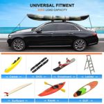 Novinter Soft Roof Rack Pads for Kayak/Canoe/Surfboard/SUP/Snowboard with 2 Tie Down Straps, 2 Tie Down Rope, 2 Quick Loop Strap, and Storage Bag
