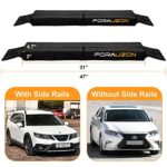 Forauzon Universal Car Soft Roof Rack Pads, Cargo Rack System for Kayak /Surfboard/ SUP/ Canoe with 2 Buckle Tie Down Straps, 2 Tie Down Ropes, 2 Quick Loop Straps, 2 Hood Loop Straps and Storage Bag