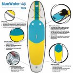 Blue Water Toys Inflatable Crossover Stand Up Paddle Board/Kayak Kit – Pump, Backpack, Coil Leash, Paddles, Detachable Seat, SUP 300 Pound Limit, 10 Feet by 32 Inches