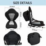 STIVIN Kayak Seats with Back Support for Sit on Top Deluxe Boating Seat Cushions Non-Slip EVA Pad Universal Kayak Replacement seat 4 Adjustable Straps with Bag