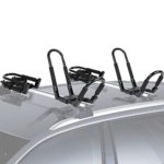 Ediors Folding Kayak Roof Rack 2 Pairs, 4pcs J-Bar Car Roof Racks for Kayak, Canoe, Paddle Boards, Skiboard, Surfboard, Foldable Kayak Roof Carrier for Car, SUV, Truck