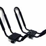 FDB J Cross Bar 2 Pairs = 4 PCS Universal Kayak Canoe Top Mount Carrier Roof Rack Boat SUV Truck Van Car with 4 pcs Tie Down Straps