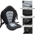 Aleur Deluxe Padded Kayak Seat Fishing Boat Seat Canoe Seat Adjustable Boat Seat with Storage Bag