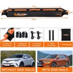 HODIAL Soft Roof Rack Pads Universal Car Rooftop Luggage Carrier Capacity Load 176lb for Kayak Surfboard SUP Canoe Along with Tie Down Strap PP Rope Quick Loop Strap and Storage Bag