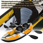 FOLCONROAD Kayak Seat with Back Support for Sit on Top, Padded Deluxe Canoe Seat Lifetime, Adjustable Kayak Seat for Inside, SUP Stand Up Paddle Board Seat Cushion (no bag)