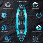 Inflatable Kayak Fishing Boat Kayaks Canoe 2 Person Kayak Kids Kayak Kyake/Boat 1 Person Foldable Kayak Inflatable Kayak 1 Person Pedal Boat Inflatable Kayak 2 Person Adult, Blue