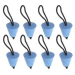 NovelBee 8 Piece of Universal Kayak Scupper Plug with Lanyard Fits 3/4″ to 1.5″ scuppers or scupper Holes (8-Pack,Light Blue)