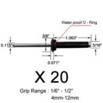 YYST 20 3/16″ Deep Water Long Grip Tri-Grip Tri-Fold Tri Bulb Mounting Rivet – All Aluminum for Installing Kayak, Canoe and Boat Accessories