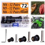 36 Pairs Kayak M4 M5 M6 Neoprene Well Nuts with Stainless Steel Pozi Screws Rubber Well Nut Kit for Kayak Motorcycle Boat Canoe Marine Hardware Fasteners Brass Copper Bolts Windscreen Accessories