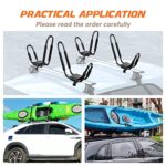 HIGHRAZON Kayak Roof Rack, 2 Pair J-Bar Roof Rack with 4 Ropes. Heavy Duty Kayak Roof Carrier for Your Canoe SUV and Trucks…